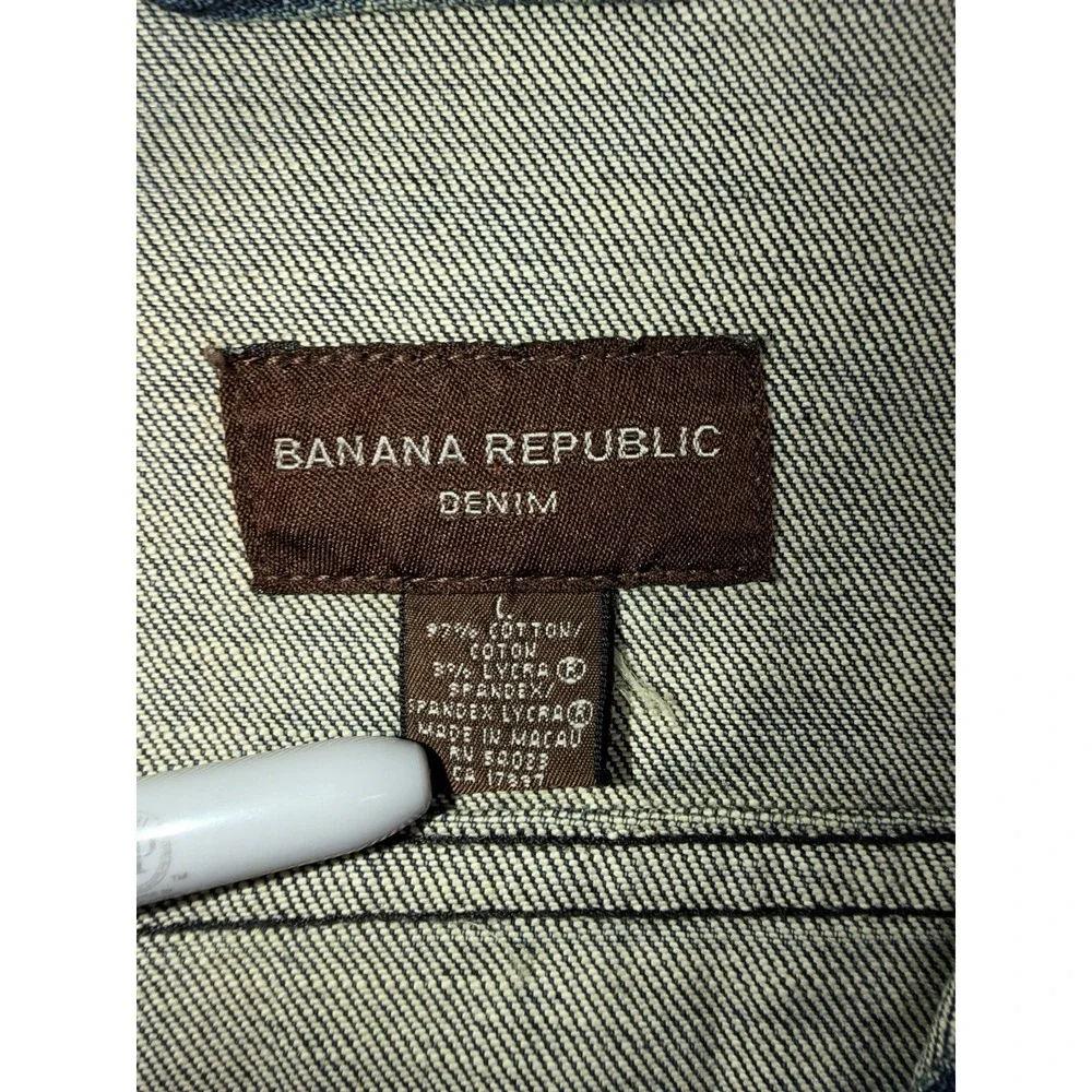 Banana Republic Fremont Denim Trucker Jean Jacket Mens Large Dark Wash Retro